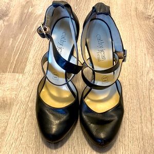 Cathy Jean Black Pumps with ankle strap - 9